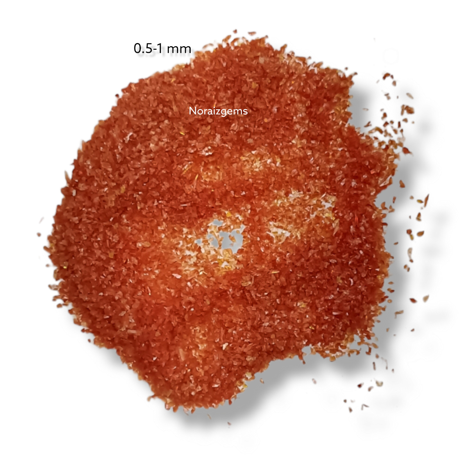 Crushed Orange Hydro Quartz Gemstone Coarse For Woodworking, Ring Inlay, Resin