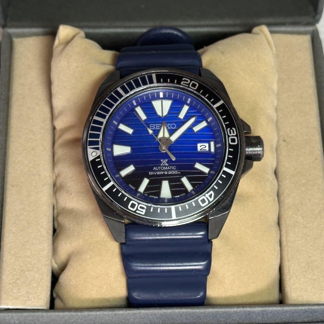 SEIKO Prospex Samurai SBDY025 Automatic Diver 200m Blue Dial Rubber Strap W/Box