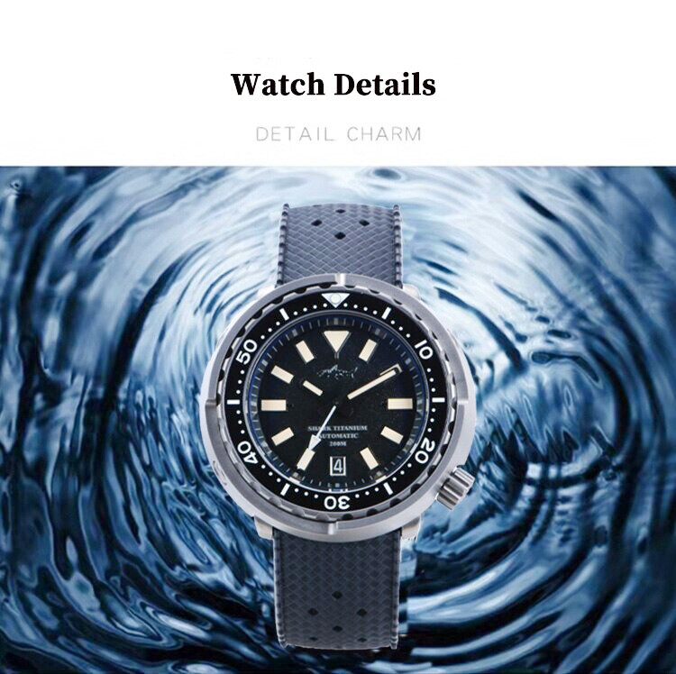 Heimdallr Sharkey TITANIUM TUNA Sand Texture Dial NH35 Dive 200M Automatic Watch
