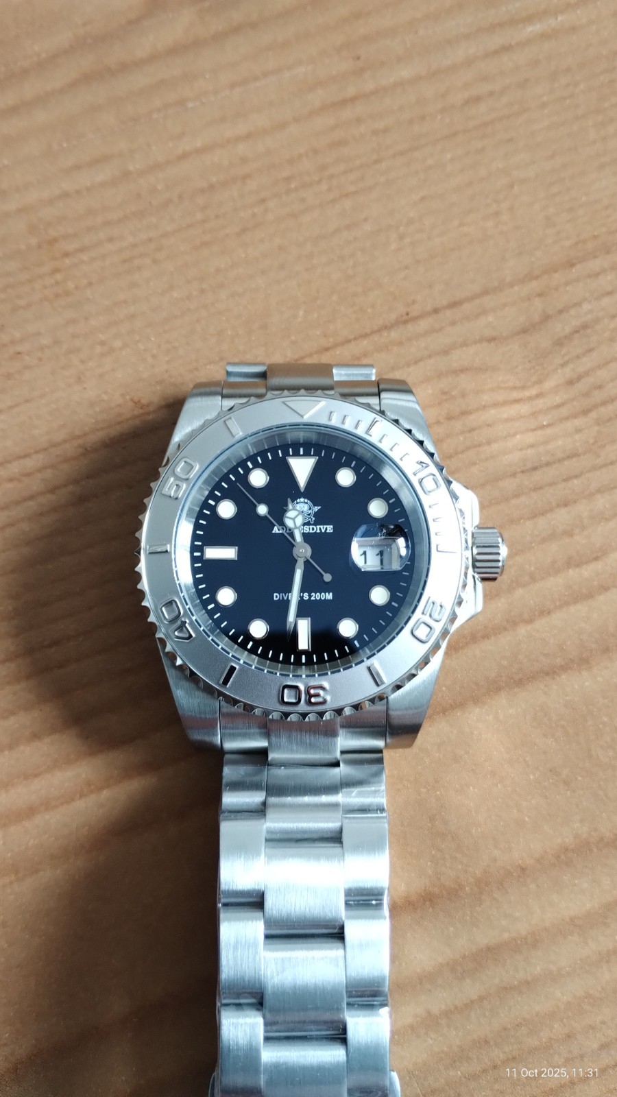 ADDIESDIVE MY-H3-C Men’s Quartz Divers Watch 200M BGW9 Luminous Stainless Steel.