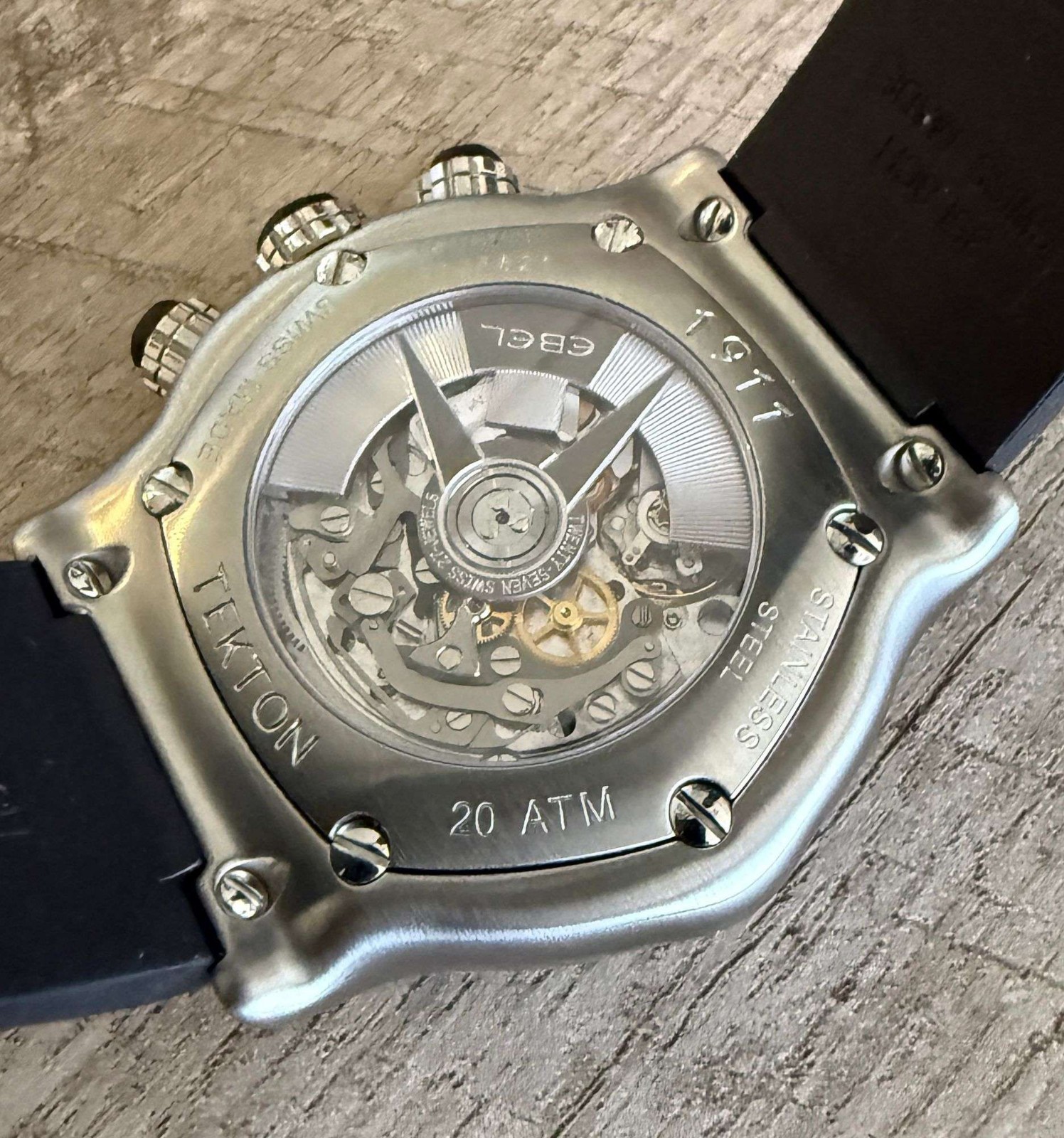 Ebel 1911 Tekton Stainless Steel 48mm, Excellent condition with box and papers