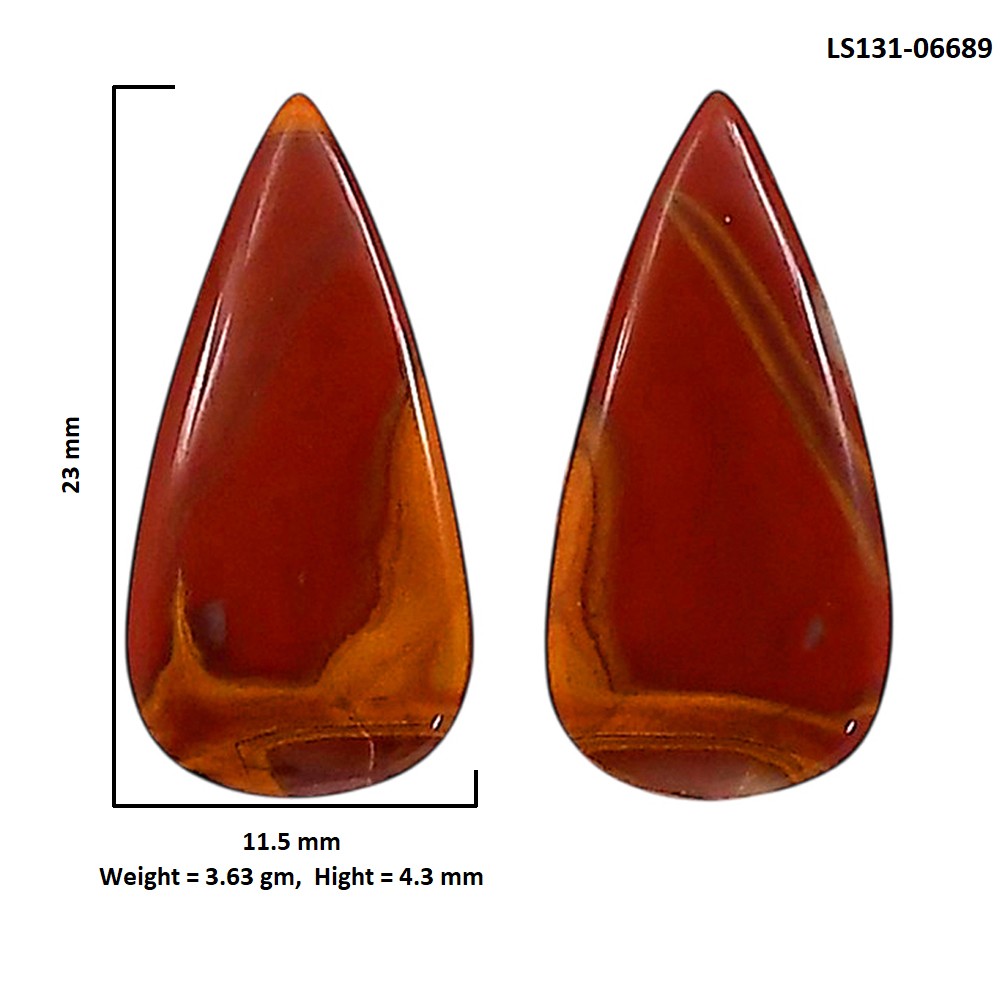 Natural Noreena Jasper 11.5x23x4.3 mm Pear Shape Polished Gemstone LS131-06689