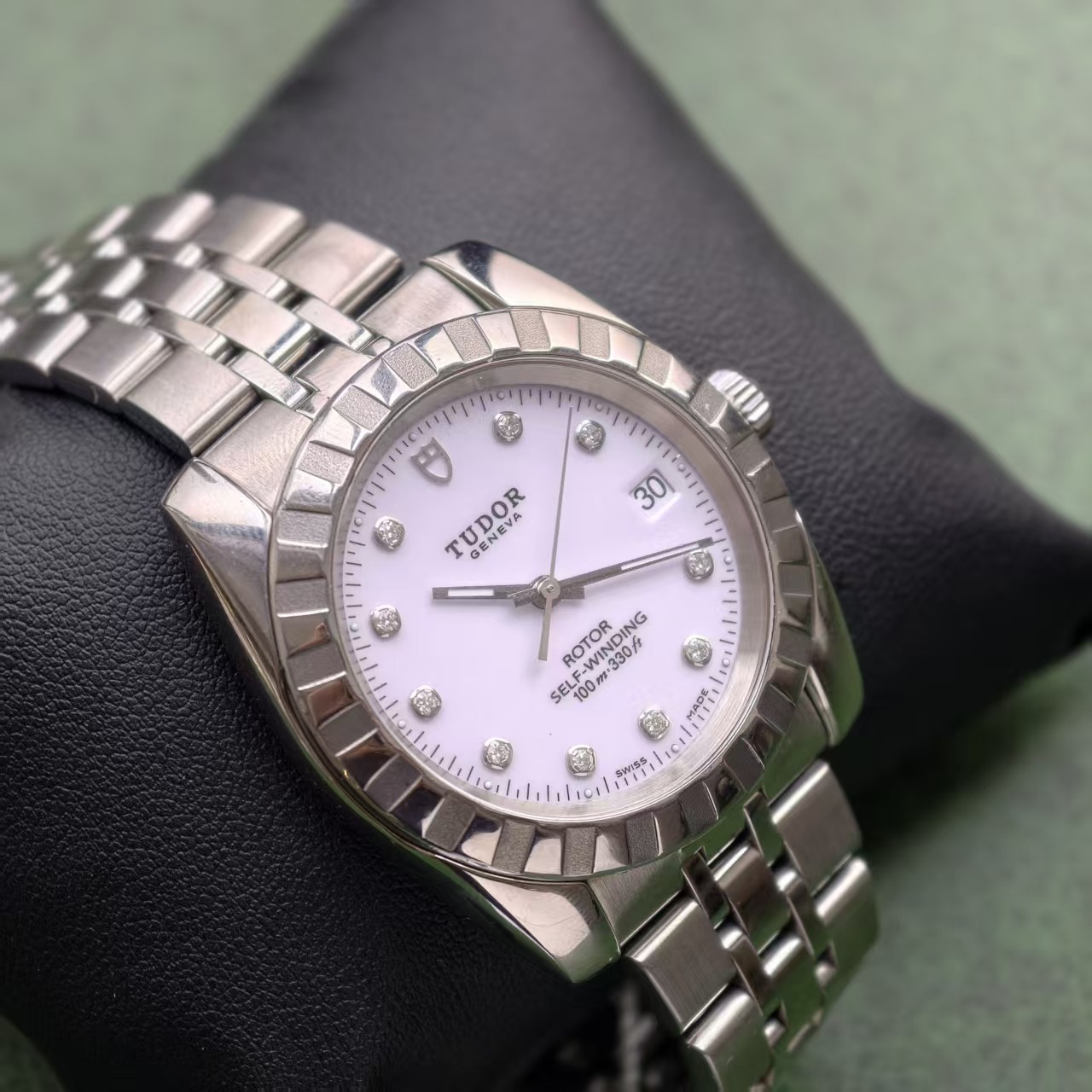 Tudor White 10-Diam Dial Classic M21010-0015 Men’s Watch Automatic 36.6mm Date
