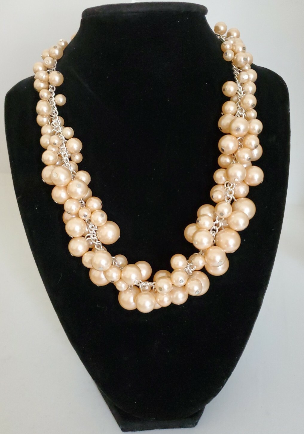 Charter Club Necklace SilverzTone Pink Lab Created Cultured Pearls 16″+ Ext. $69