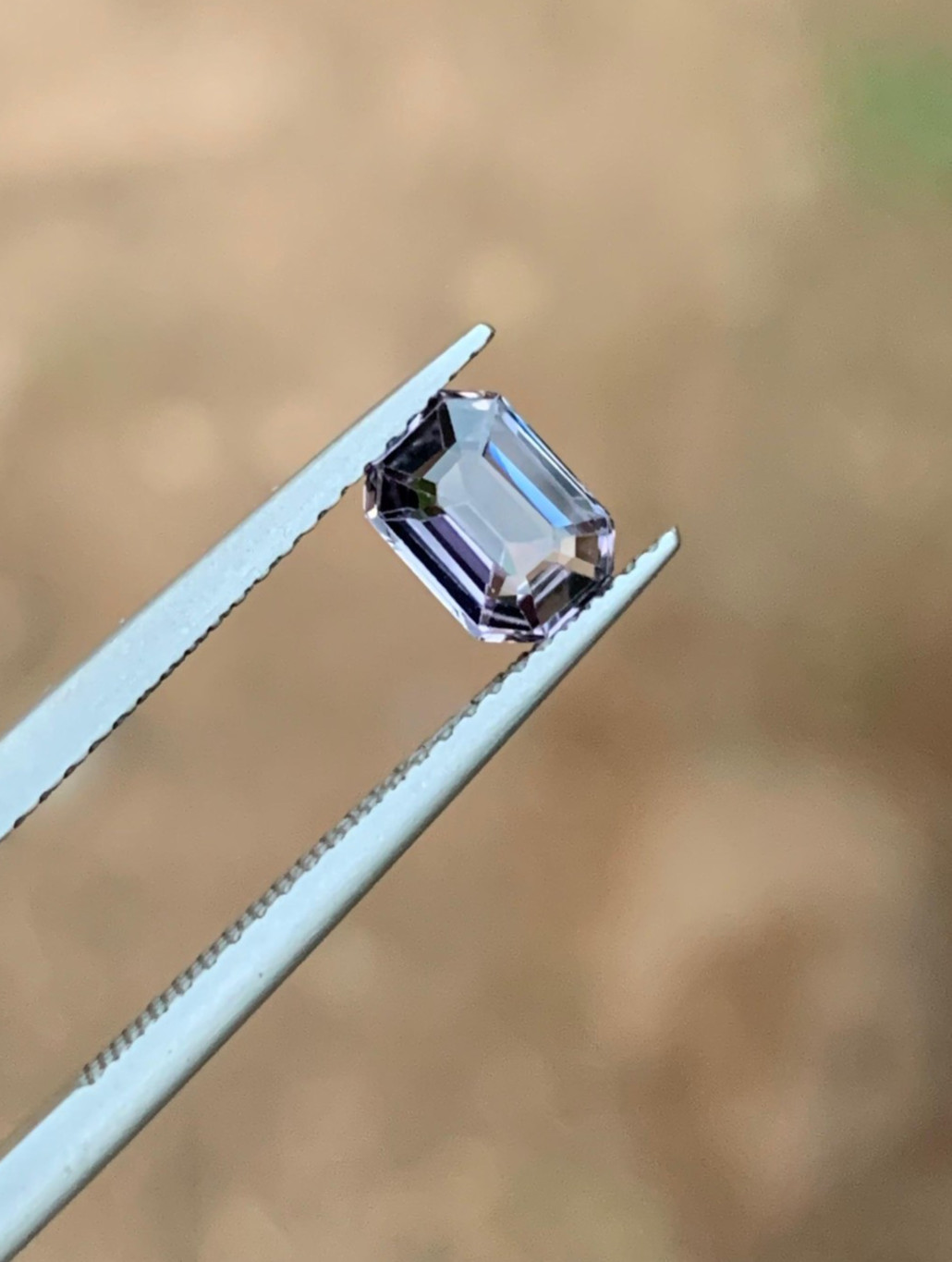 Natural Burma Spinel – 0.870ct Lavander Color – 7mm Emerald Cut – Loose Gemstone