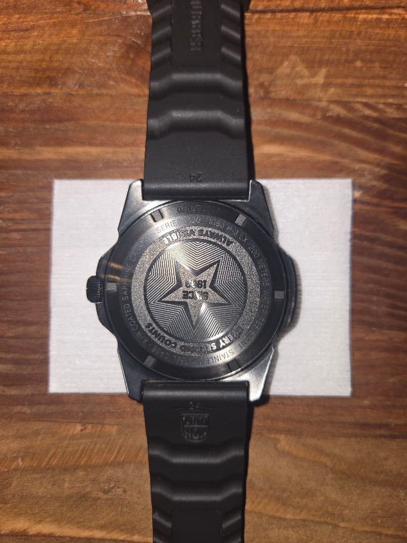 LUMINOX Ref.3121 Pacific Diver 3120 Blackout 44mm Black SS Ronda Quartz Watch