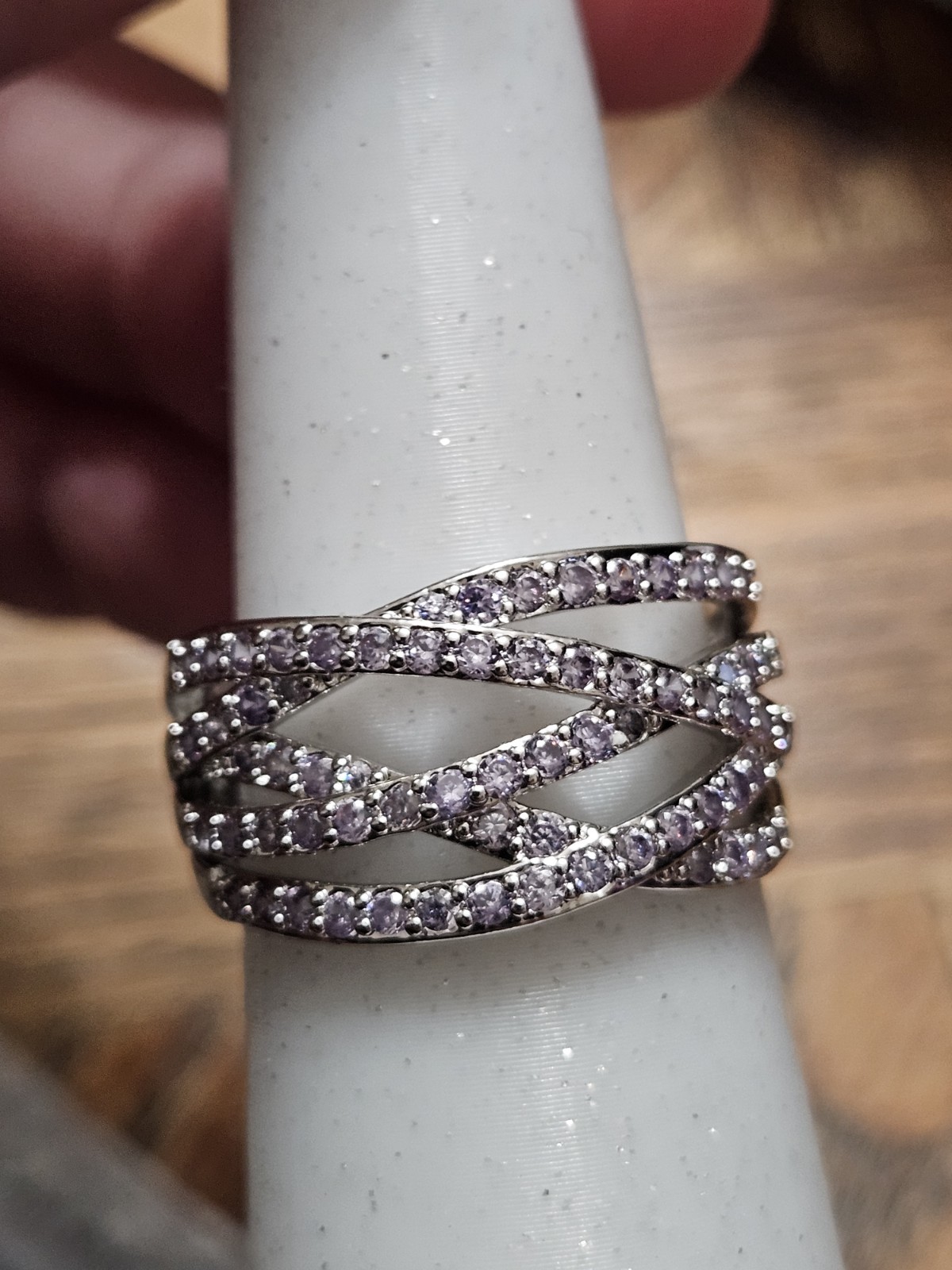 Bomb Party Ring Sz 11 Chance Of A Lifetime Lavander Topaz Cz Rhodium Plating…