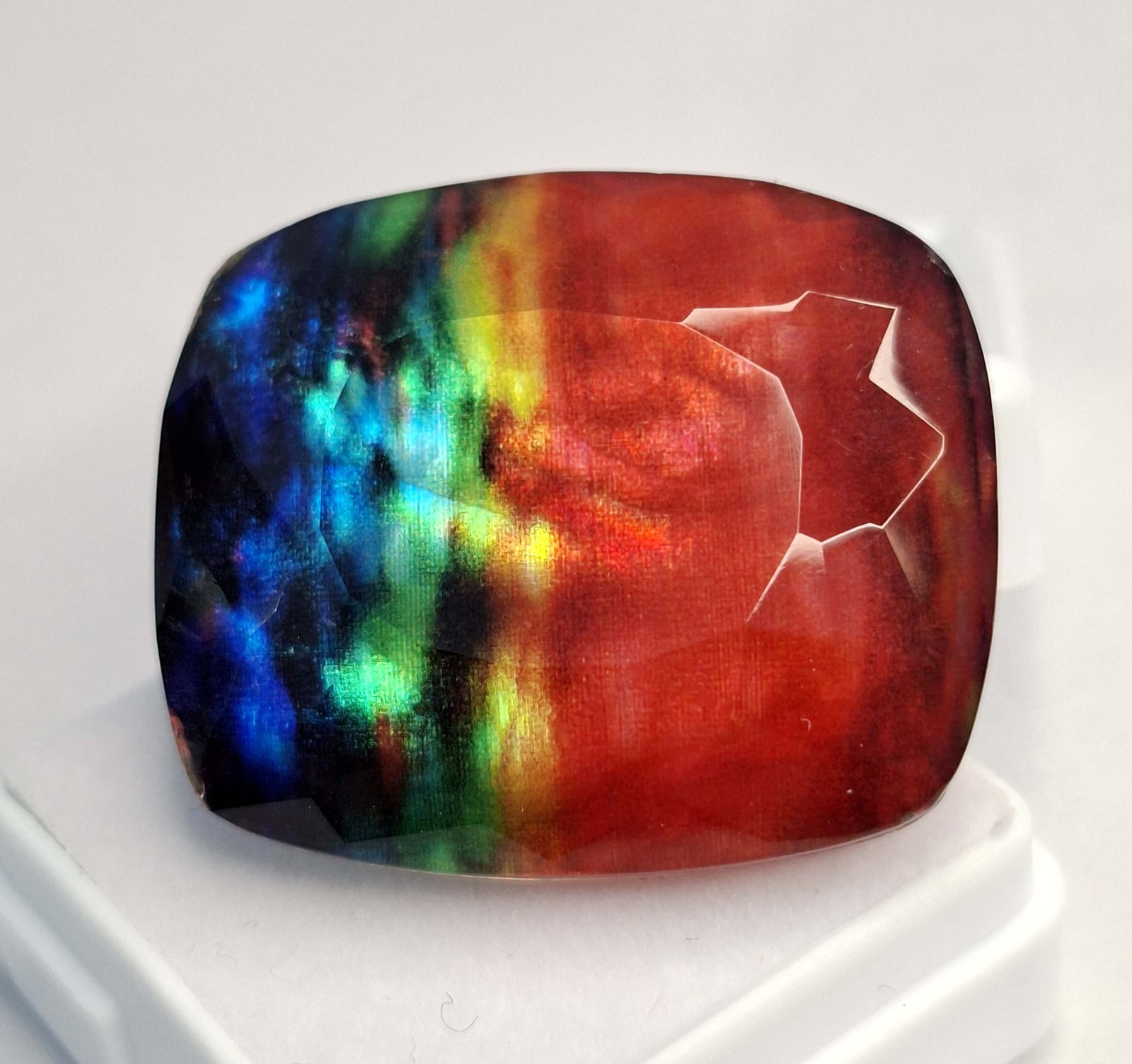 Ammolite Opal Like Organic Natural Cushion Cut 57-59 Ct Loose Gemstone RK898