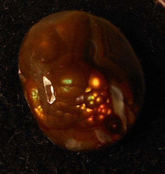 11.50ct Mexican Fire Agate 16mm x 13.5mm x 6.6mm (very bright)