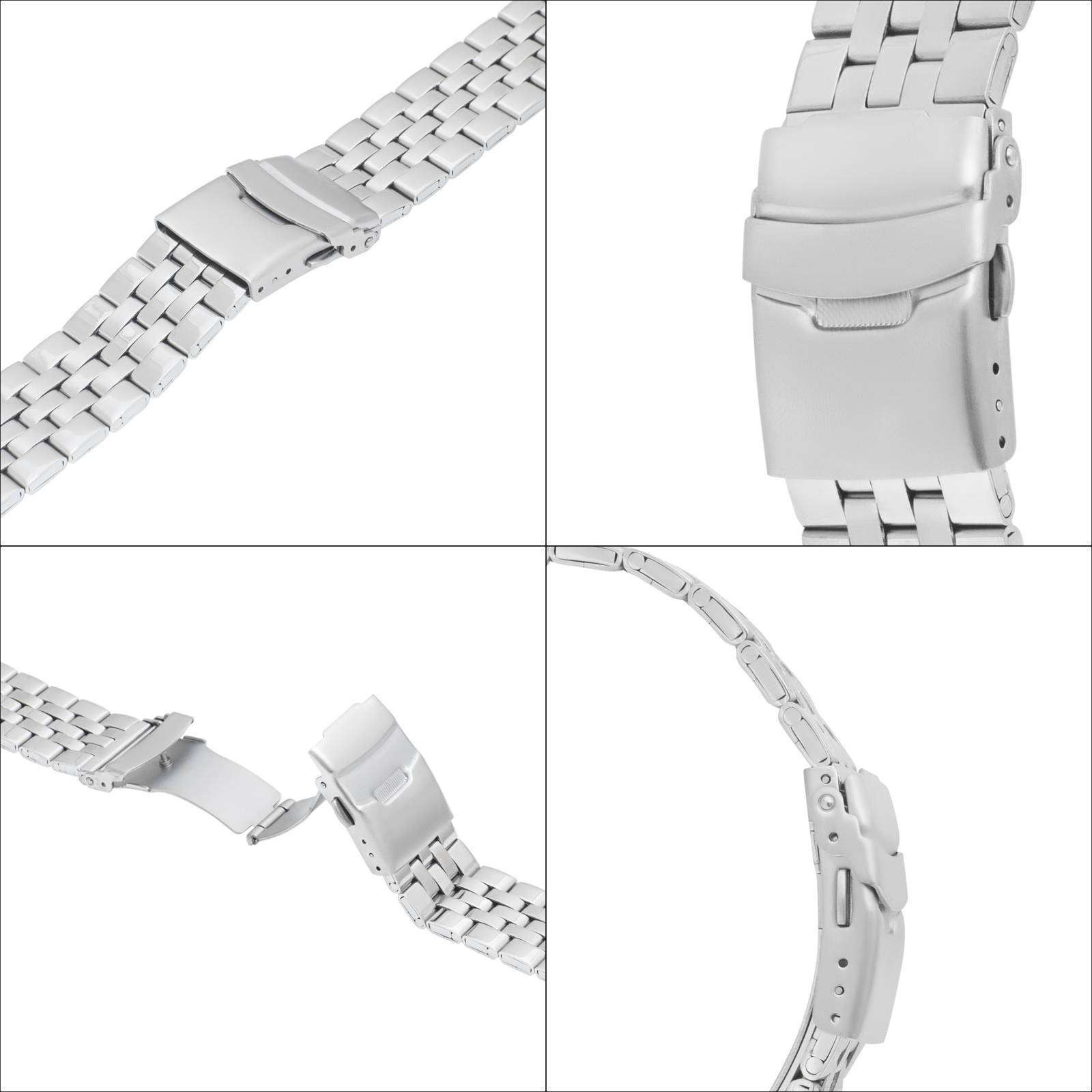 22mm Curved Tapered Steel Metal Watch Band for Raymond Weil Freelancer