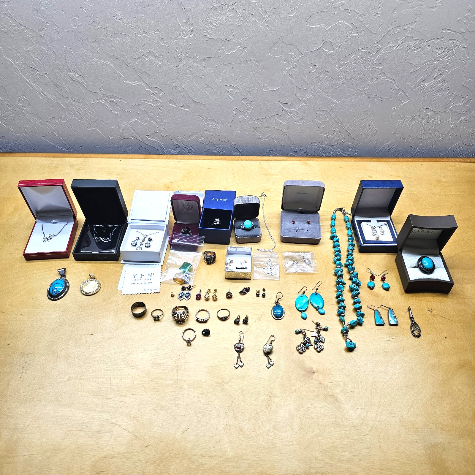 Sterling Silver & Turquoise Jewelry Lot – Please Read Description!