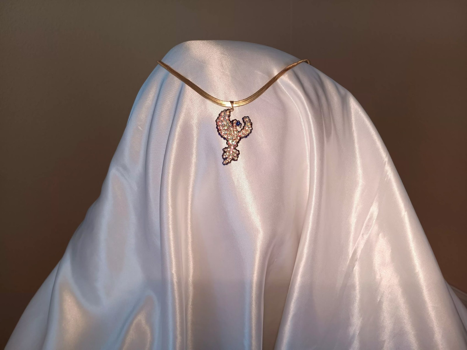 Crystal Phoenix Necklace – Dual Ice & Fire Bird Jewelry – Phoenix Set Gift