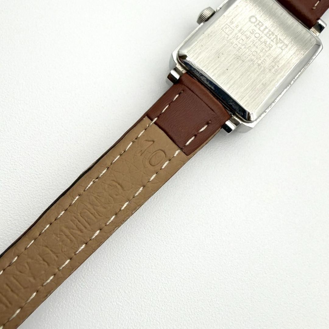 Good Condition ORIENT Solar Watch New Strap Square Ladies’ Working