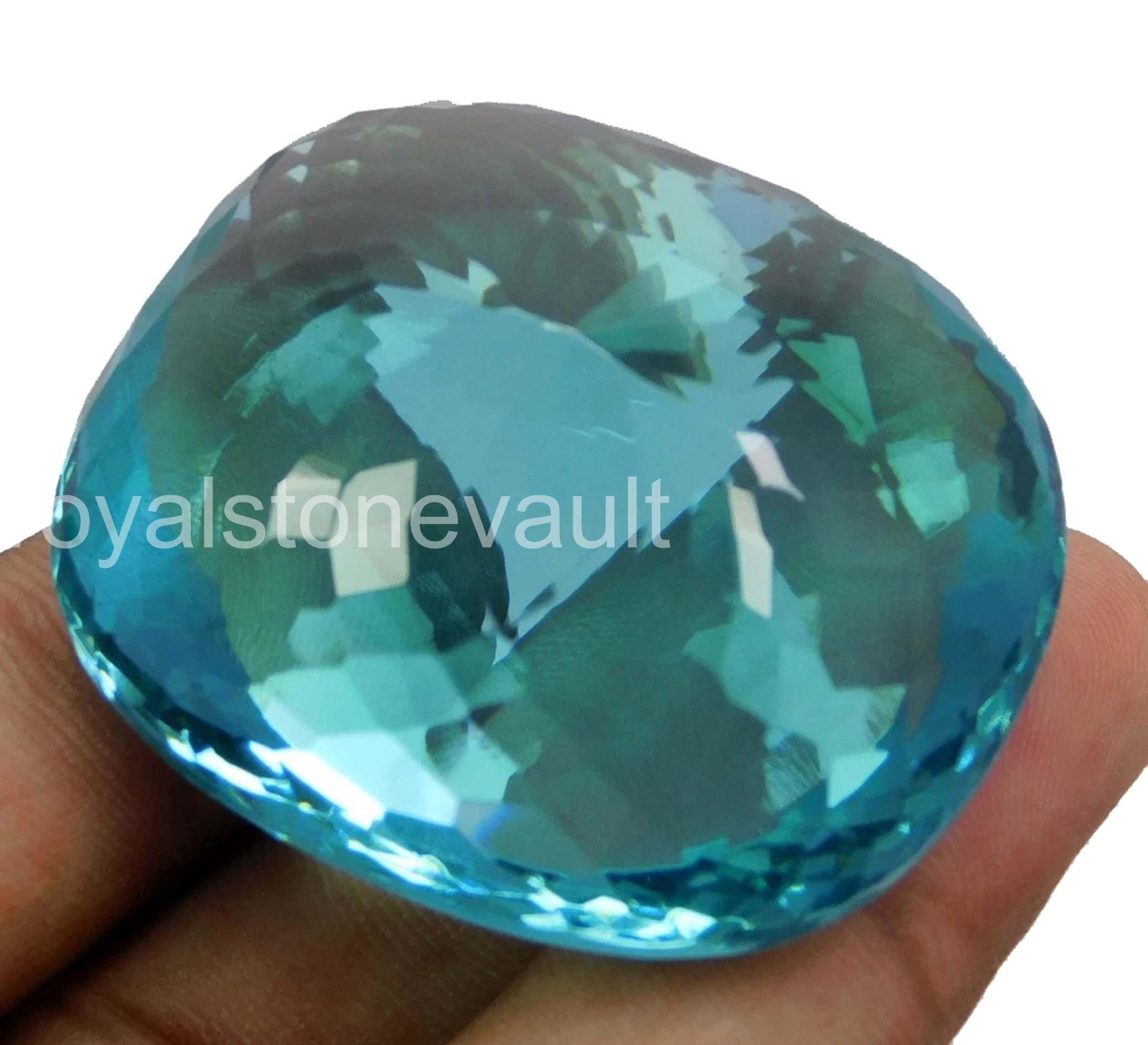 Huge 200 Carat Certified Natural Blue Aquamarine Cushion Cut Gemstone Brazil D25