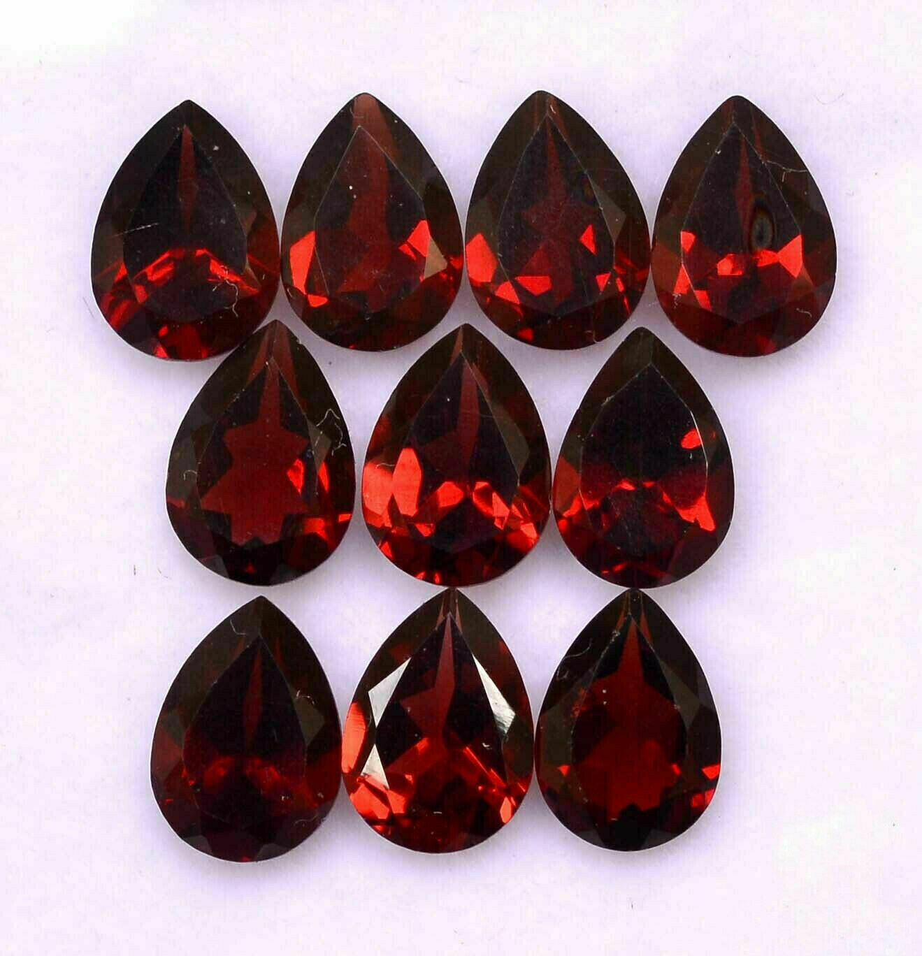 [WHOLESALE] NATURAL GARNET FACETED PEAR SHAPE LOOSE GEMSTONE