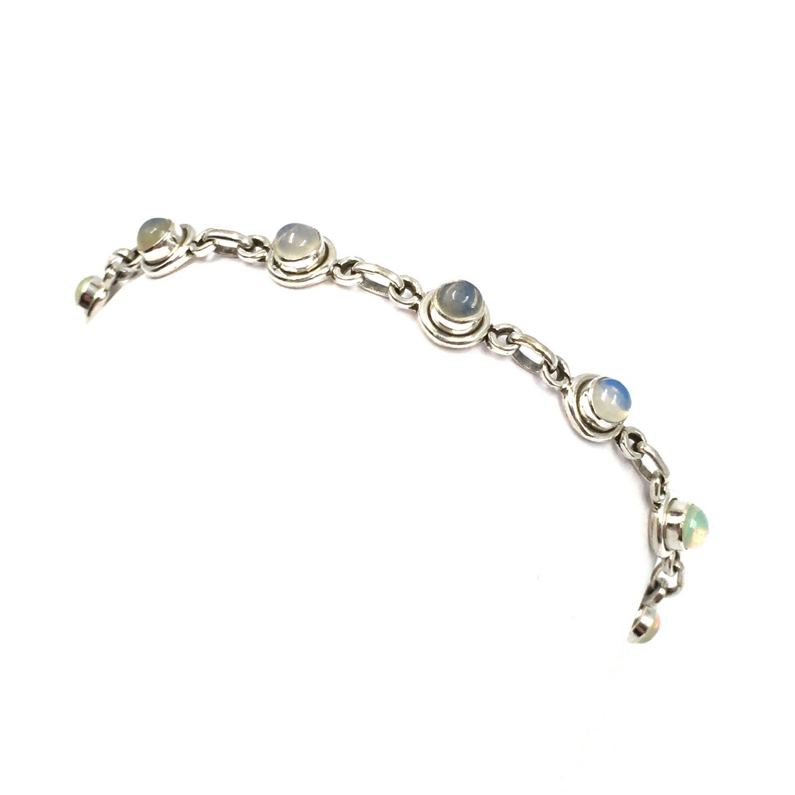 19-21.5cm Bracelet 925 Sterling Silver Opal Tennis Bracelet 4.9c Jewelry Multicolor