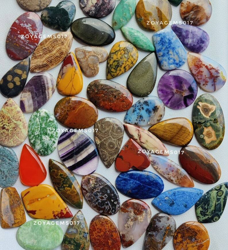 AA++ Natural Mix Gemstone Cabochon Loose Gemstone Wholesale Lot