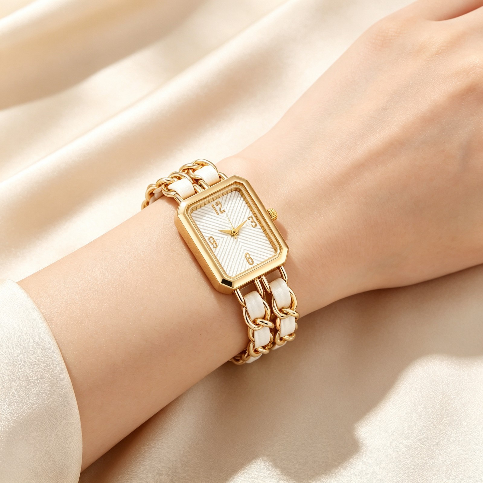 Women Watch Minimalist Luxury Watch Niche Chain Bracelet Wristwatch Women Gift
