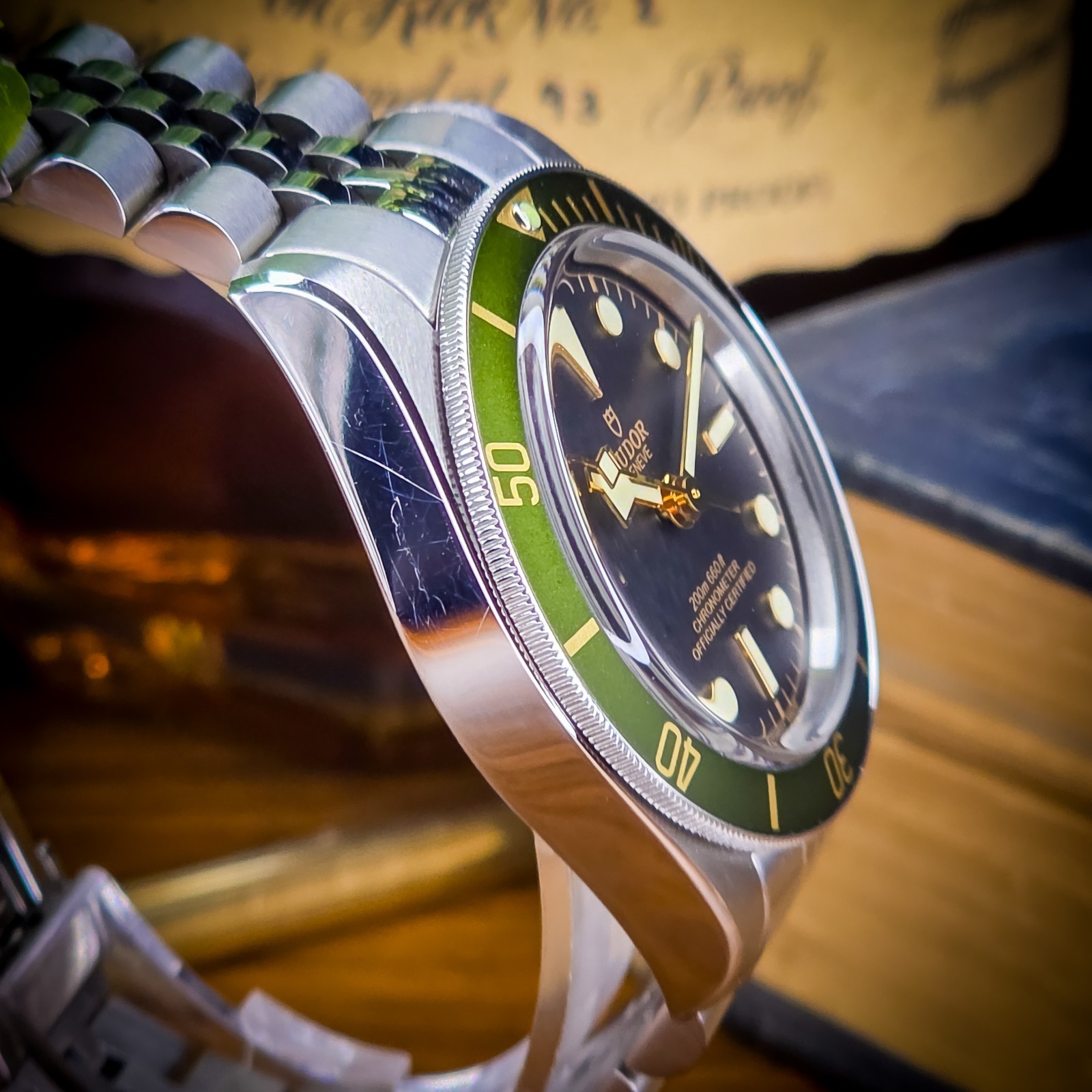 1-of-1 Tudor Black Bay 58 On Jubilee, Green Bezel, 39mm, 79030N