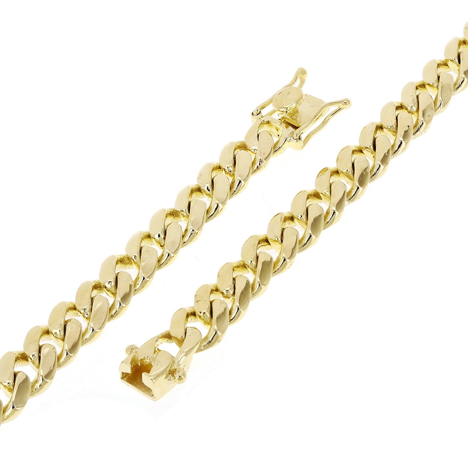Men’s 14k Yellow Gold Solid Miami Cuban Link Bracelet 9″ 8mm 36.6 grams