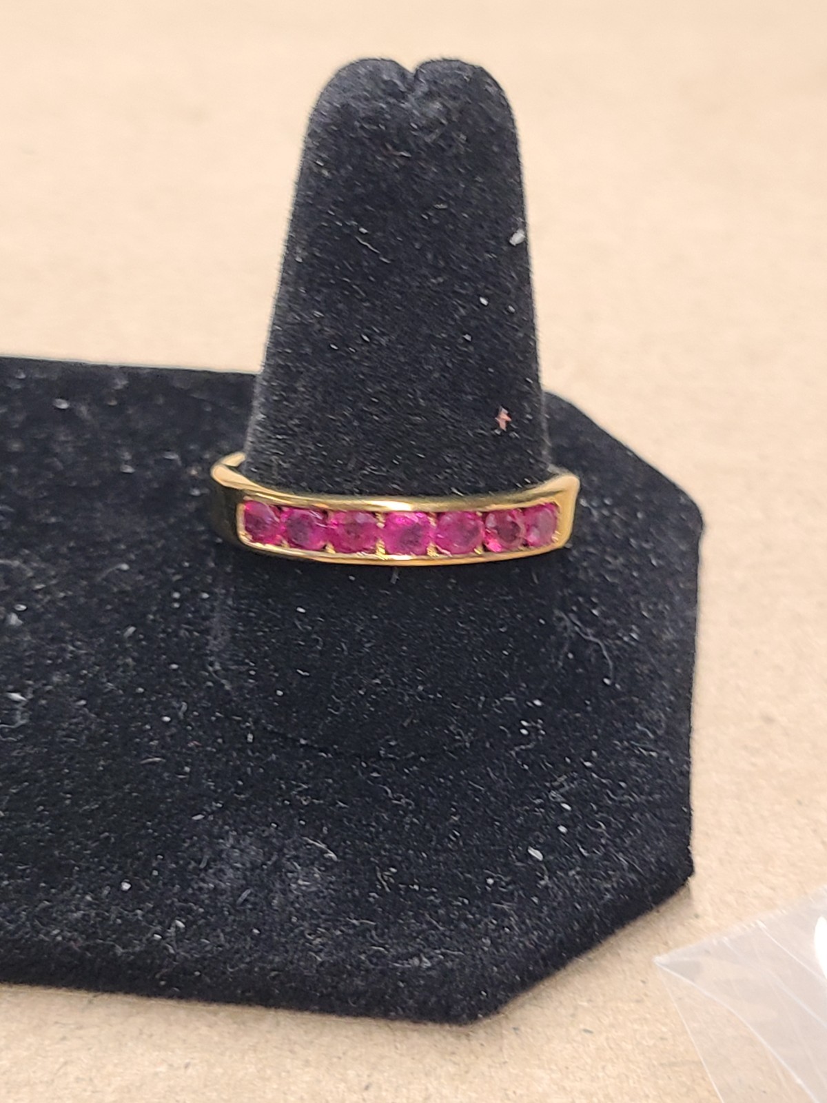 D’Joy Niassa Ruby (FF) 0.70 ctw Band Ring in 14K Yellow Gold Over Sterling Silve