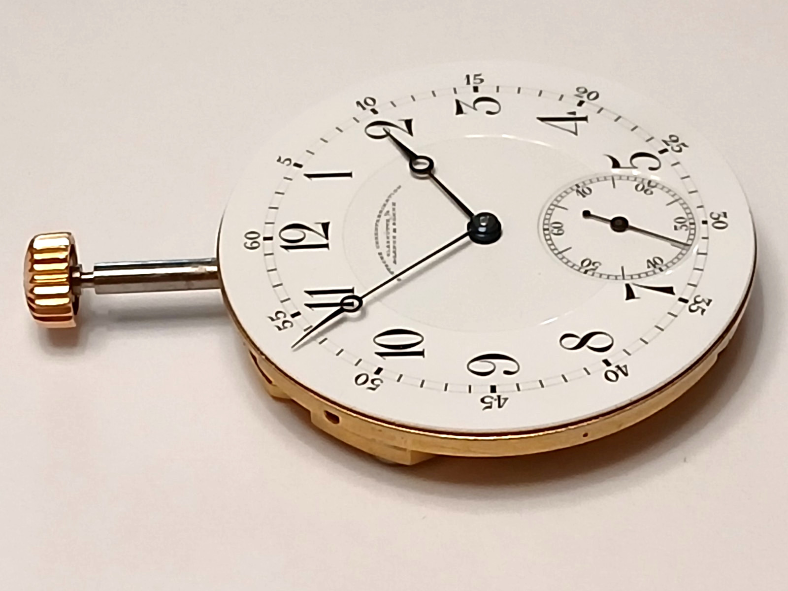 Stunning! “Rare” A Lange & Sohne 44mm DS Dial pocket watch movement. Runs!