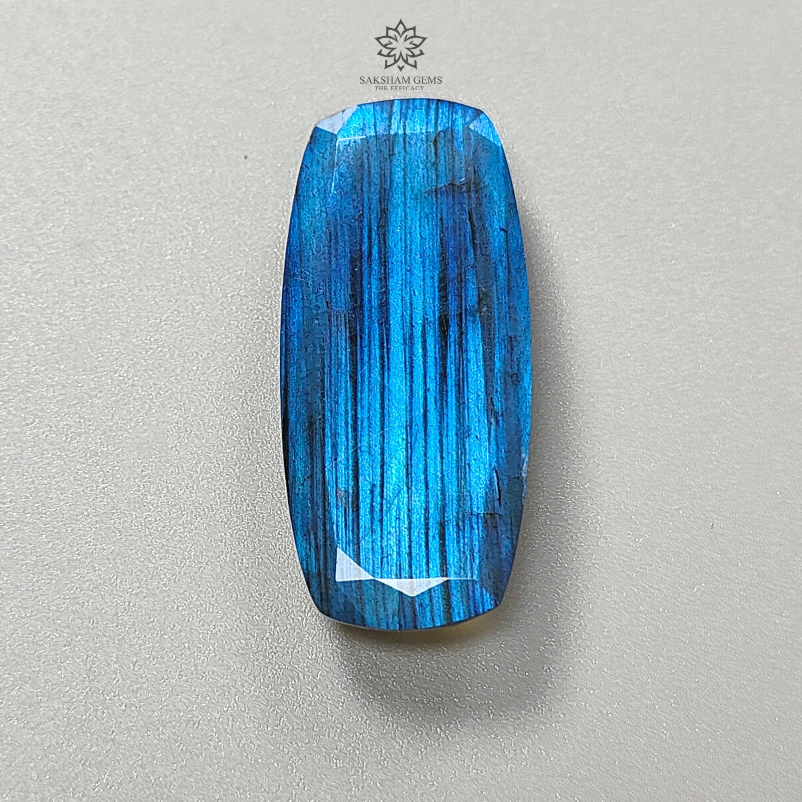 50.70cts High Quality Natural Labradorite Baguette Shape Gemstone 42*19mm 1Pc