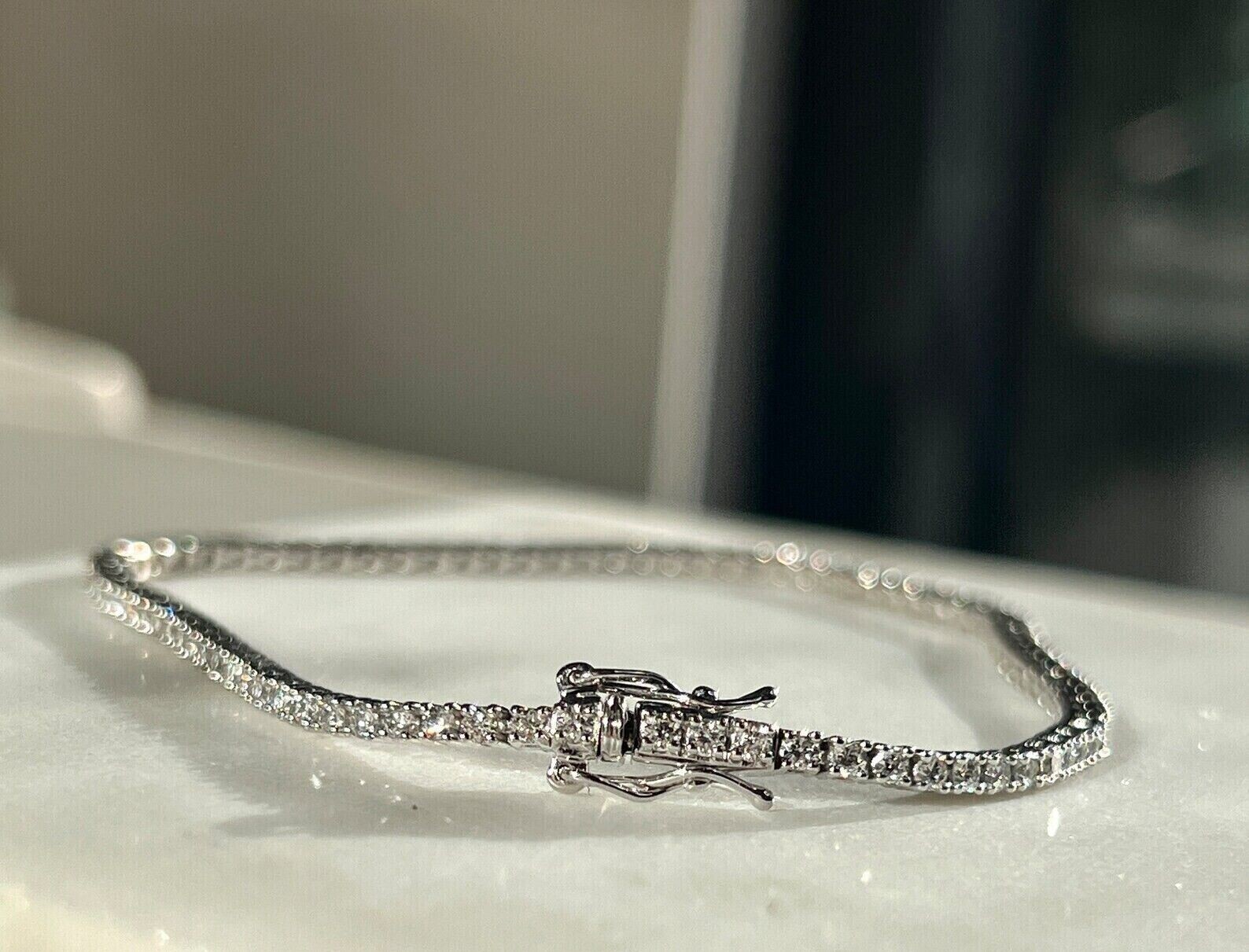 5 Ct Round Cut Lab-Created Diamond Women’s Tennis Bracelet 14K White Gold Plated