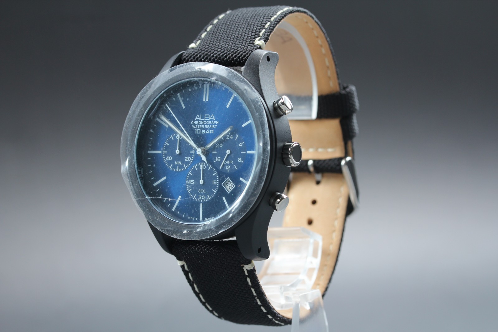 [Top MINT] Seiko Alba VD53-X347 Blue Dial Chronograph Date Quartz Men’s Watch