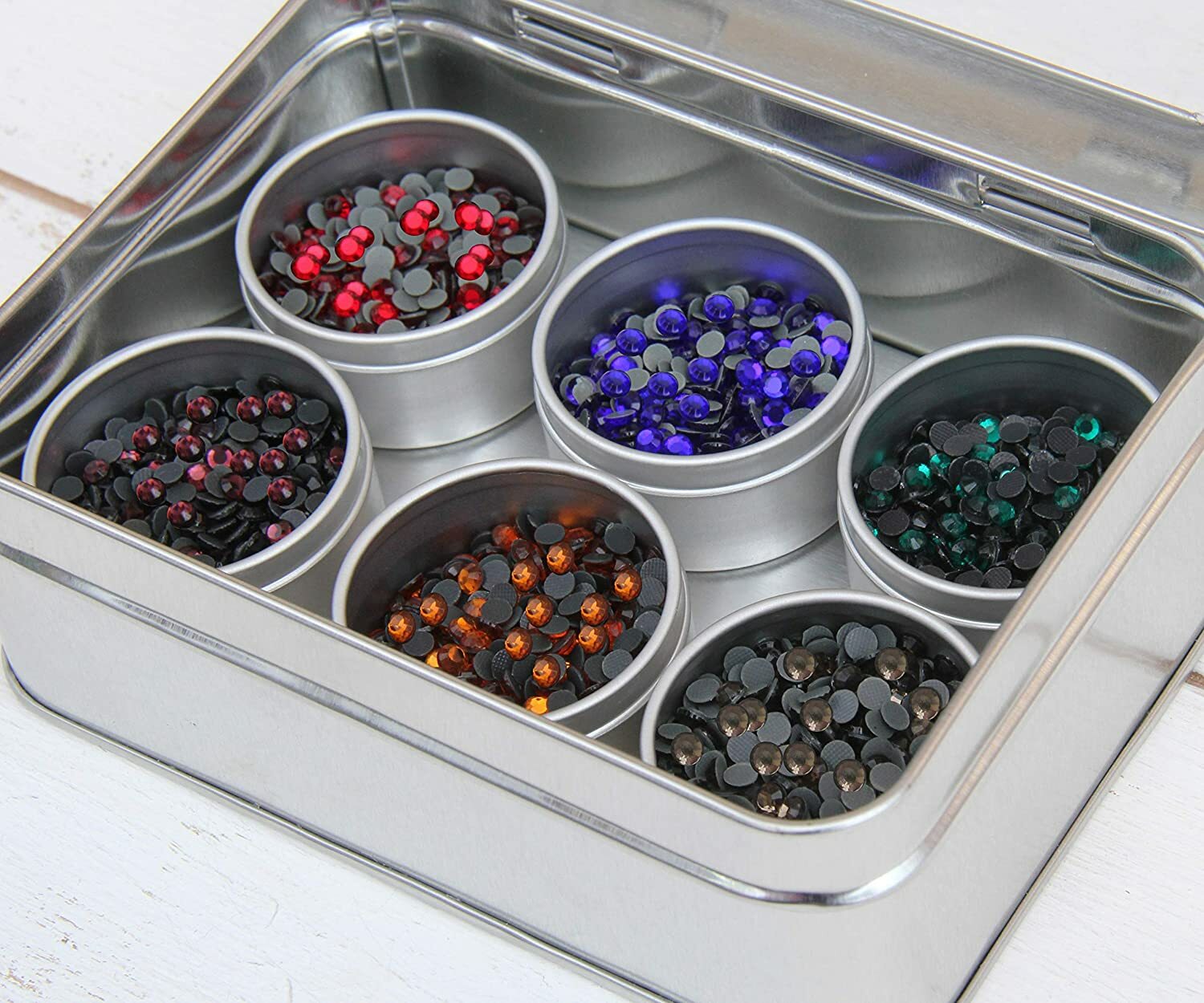 Threadart Hot Fix Rhinestone Set – Royal Colors – SS10 – 6 Colors – 8640 stones