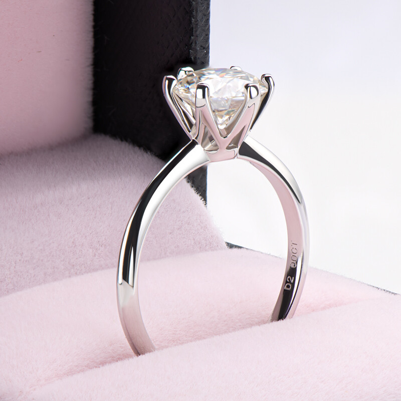 2ct Moissanite Solitaire 925 Sterling Silver Engagement Ring Size 3-12 Ss0402