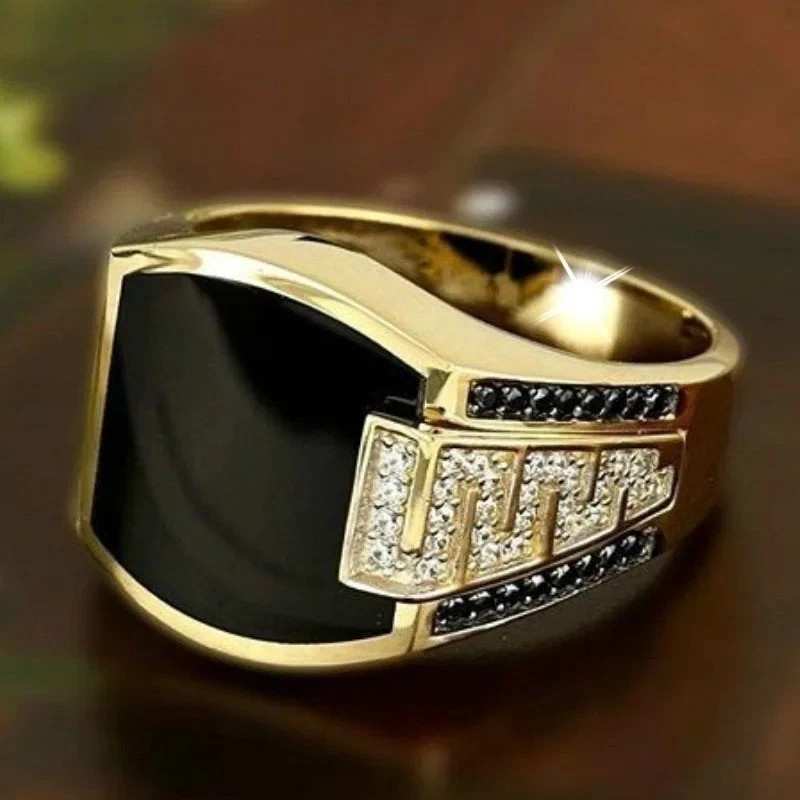 Sterling Silver Handmade Jewelry Black Men’s Ring All Size Fashion Ring 2025