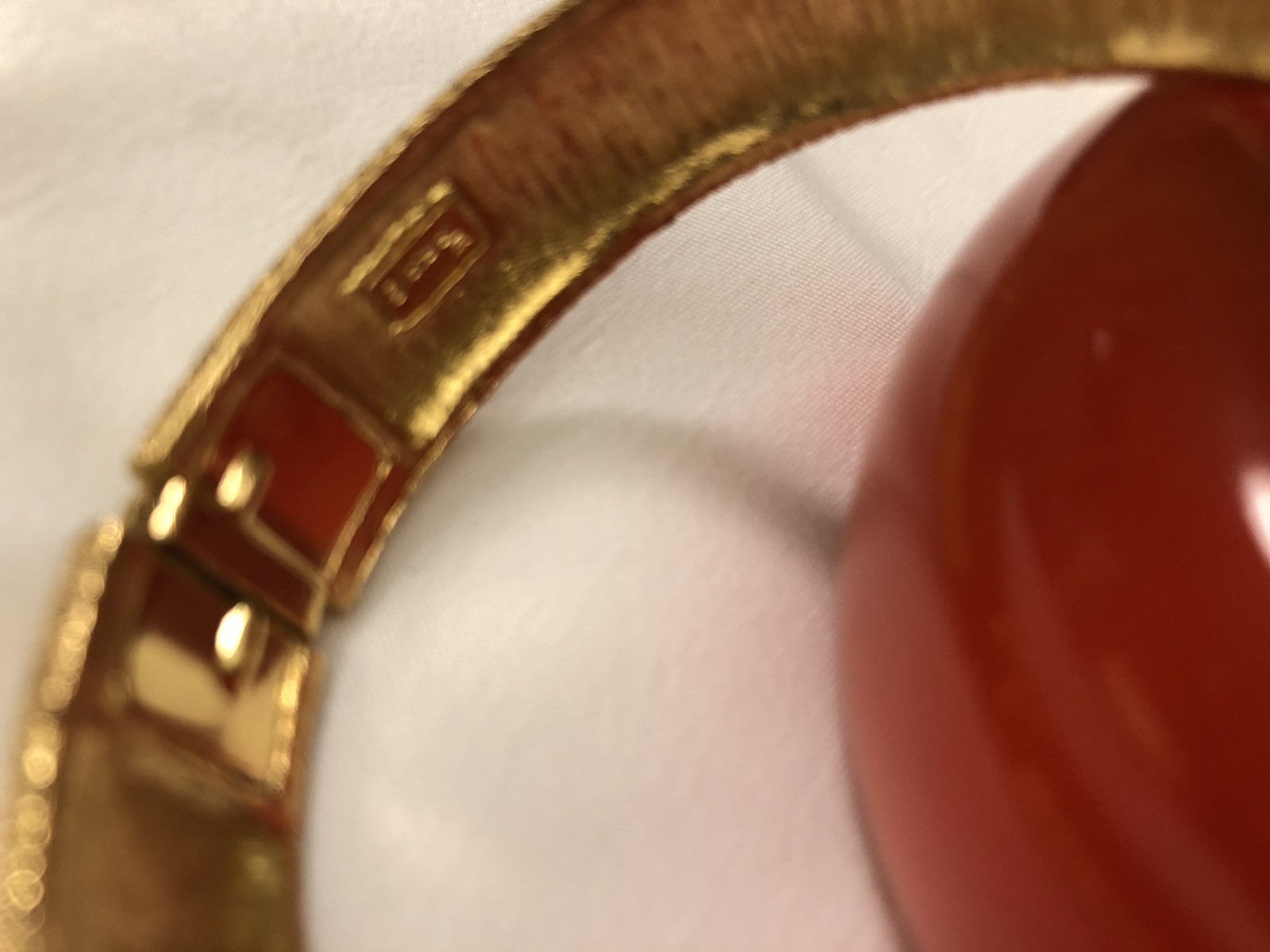 Signed Trifari Belt Clamper Bracelet Vintage Jewelry Lame’ Luminous Gold Color