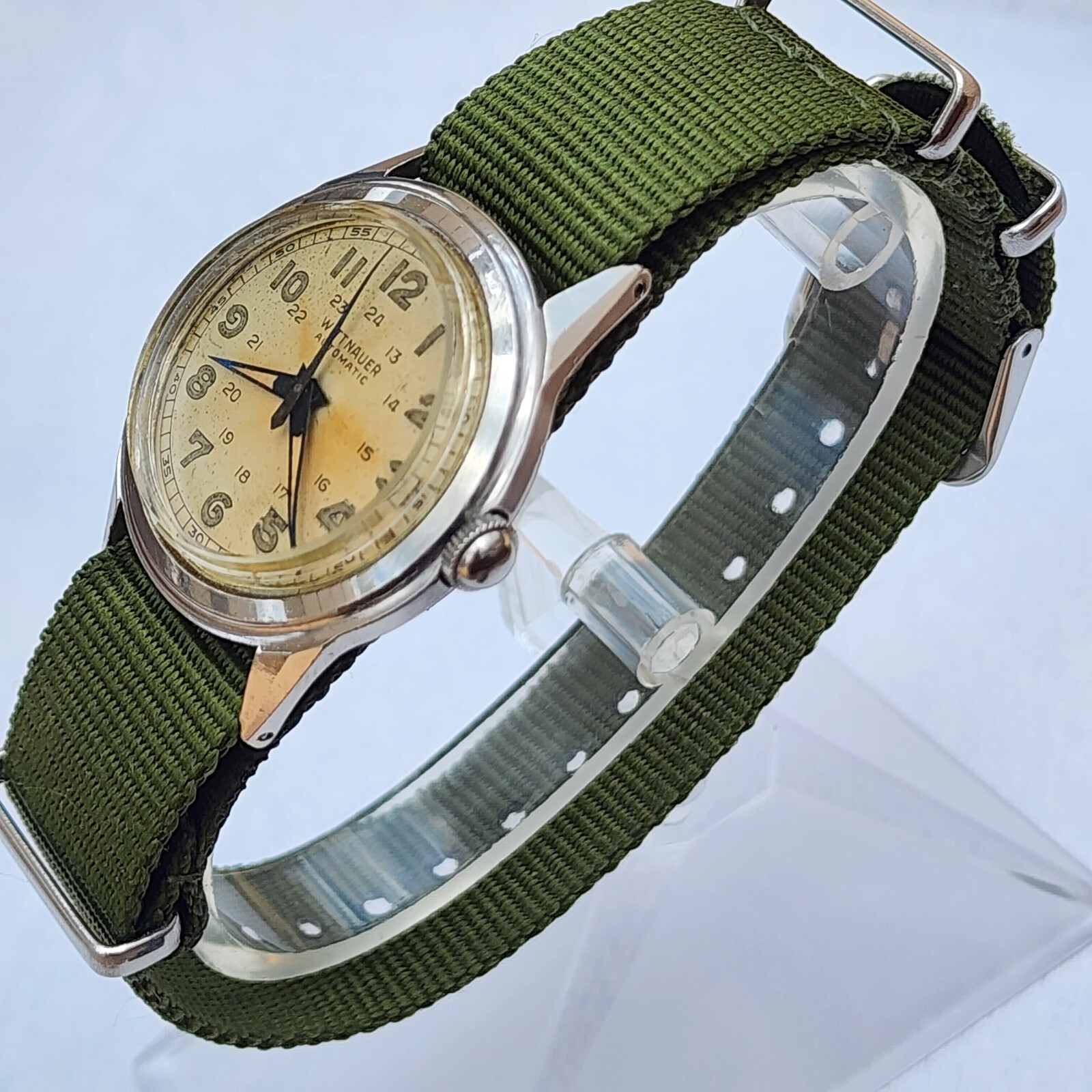 Vintage 1940’s Wittnauer Automatic Bumper WWII Military 33mm Men’s Watch
