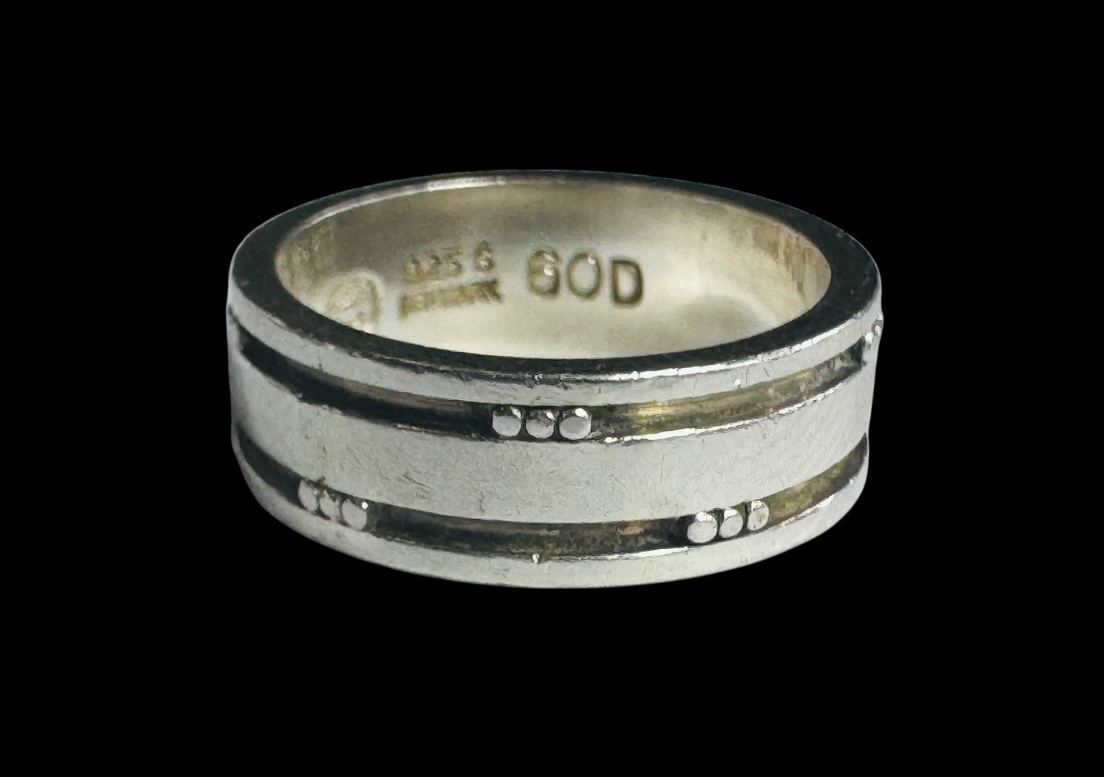 Georg Jensen Sterling Silver Groove Ring #60D Henry Pilstrup Size 5.75 Denmark