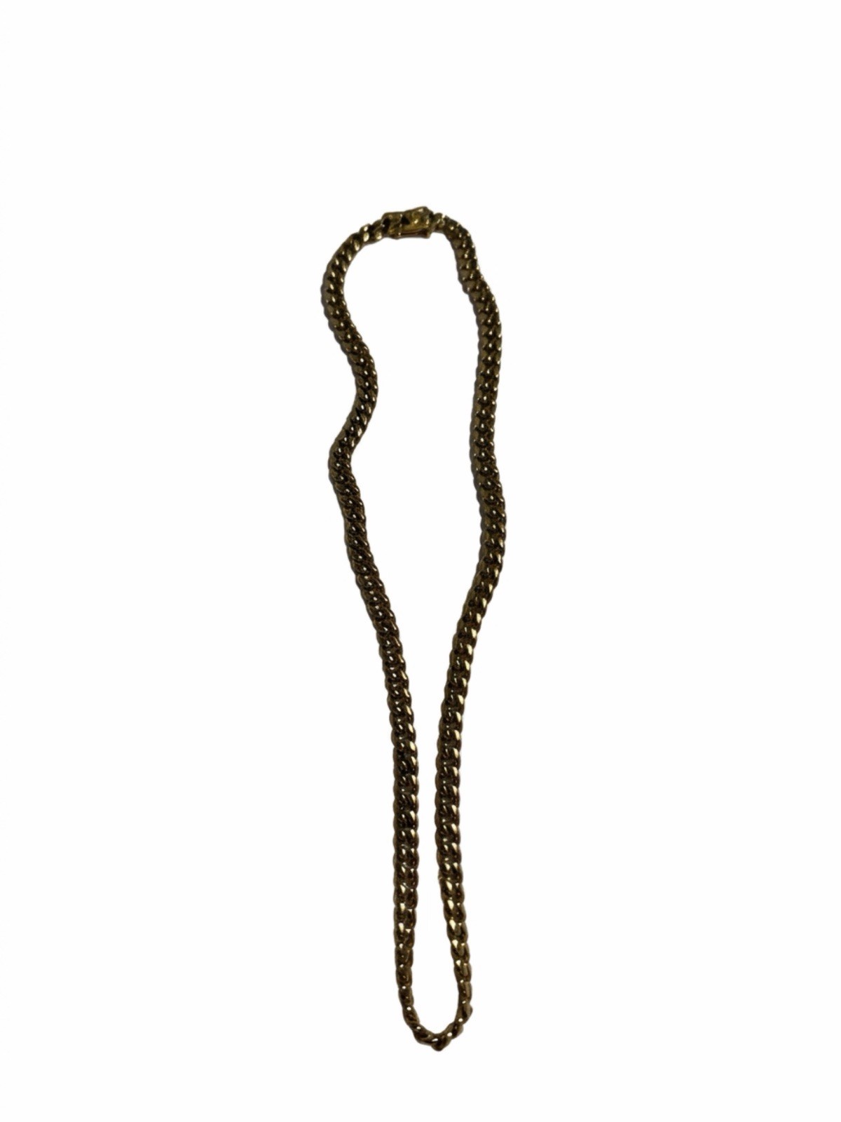 Gold Men’s 14k Yellow Gold Cuban Link Chain Necklace 18 in Box Clasp AGI
