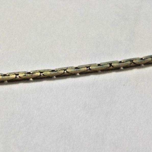 Vintage 29 1/2″ Gold Tone Puffed Sliding Heart On Serpentine Chain