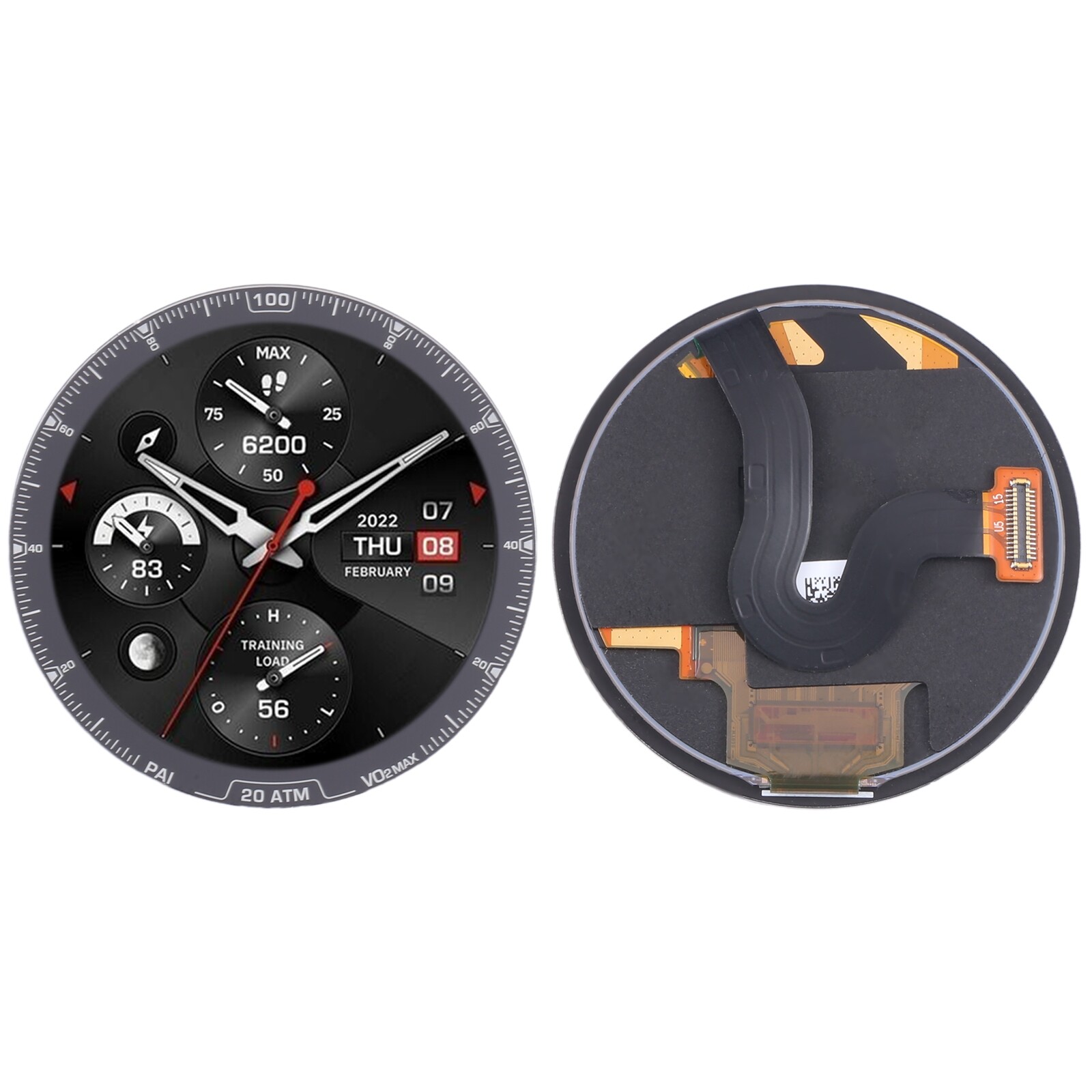 OLED LCD Screen For Amazfit Falcon Watch Display Touch Screen Replacement(White)