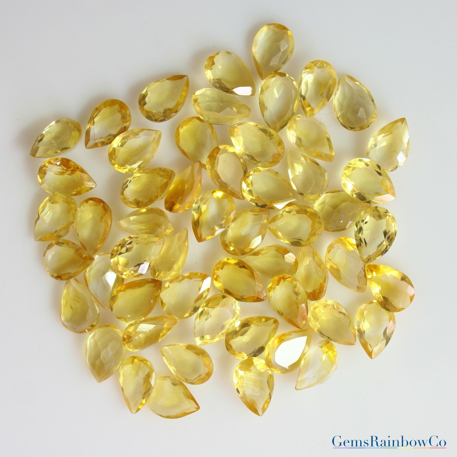 Natural Citrine Pear Shape Faceted Loose gemstone 5×3 mm to 14×9 mm A Quality