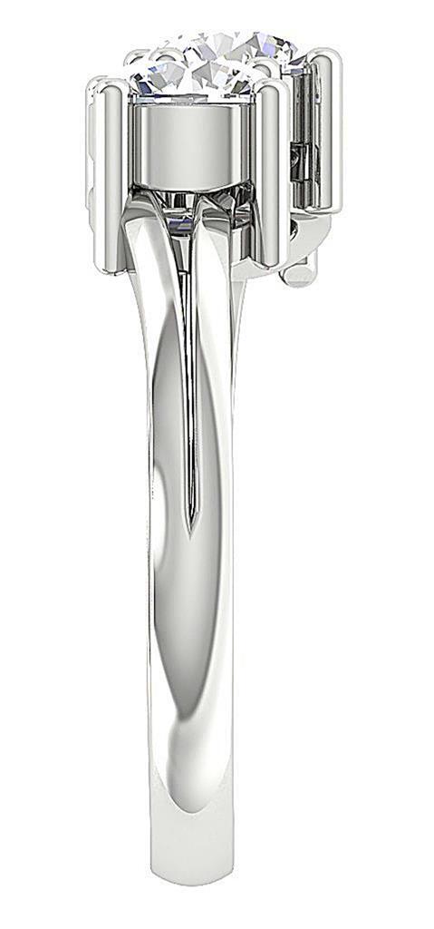 Lab Grown Diamond Forever Two Stone Engagement Ring VS1 F 1.60 Ct 14K White Gold
