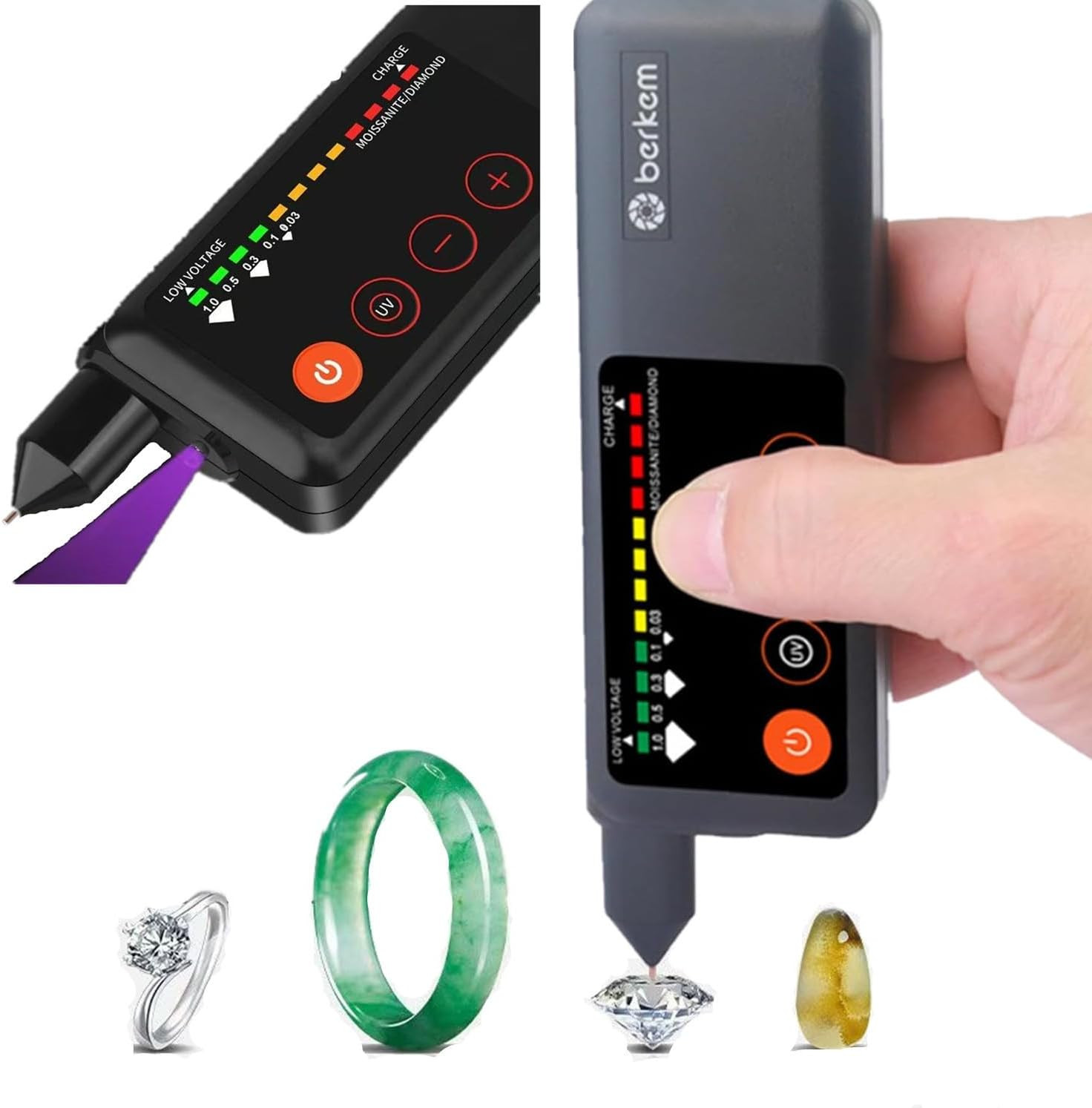 Rechargeable Professional Diamond Tester Pen with UV Light,Rechargeable Diamond