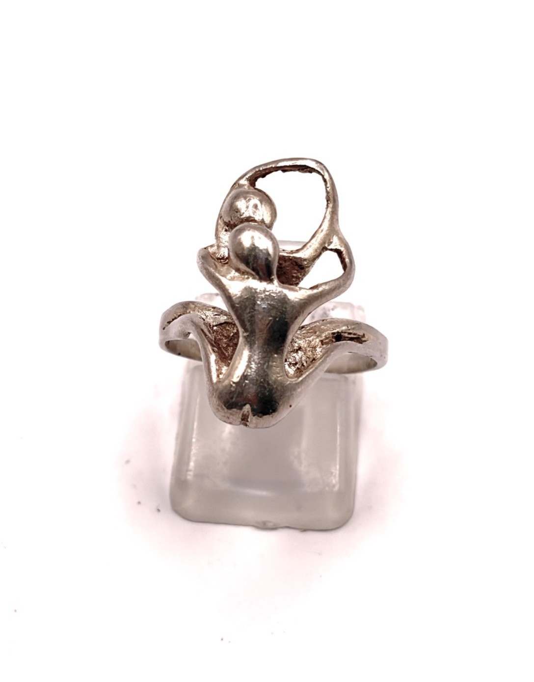 Vintage Silver Erotic Studio Design Ring Size P 1/2 (US 8)