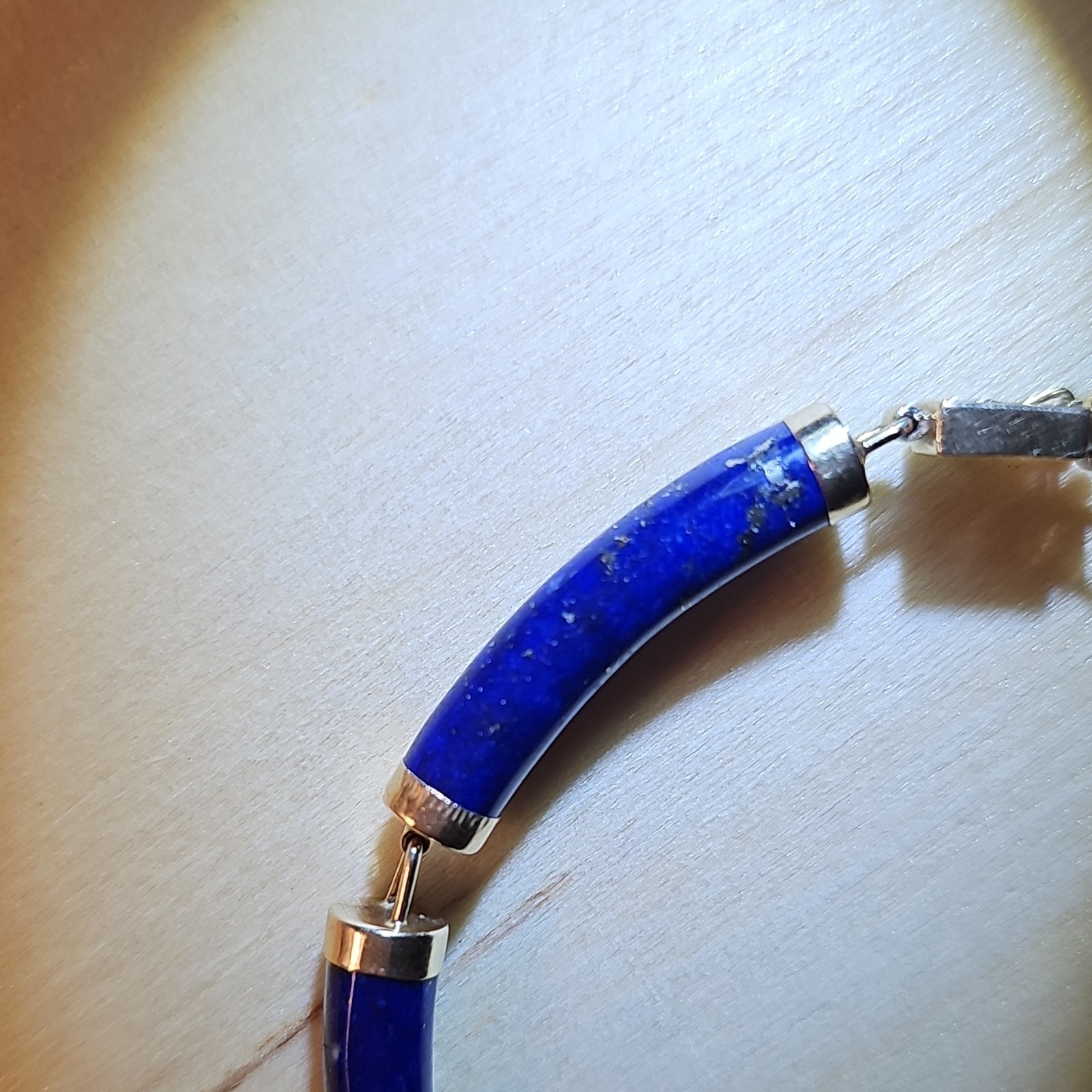 Vintage 14K Gold Heng Ngai HN Chinese Shou Lapis Lazuli Panel Bracelet 585