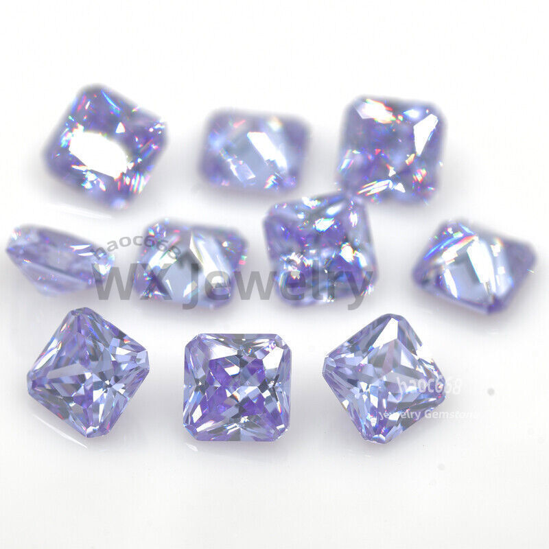 3x3mm-12x12mm Synthetic Square Octangle Loose Cubic Zirconia for making jewelry