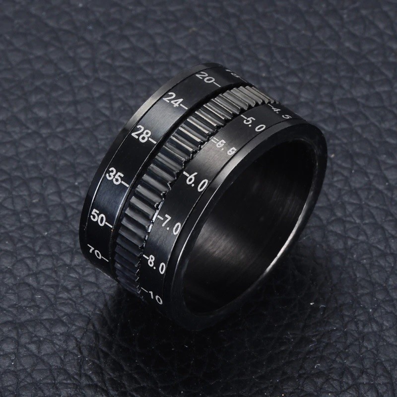 Stainless steel Rotating camera lens ring fidget spinner band Canon Nikon DSLR