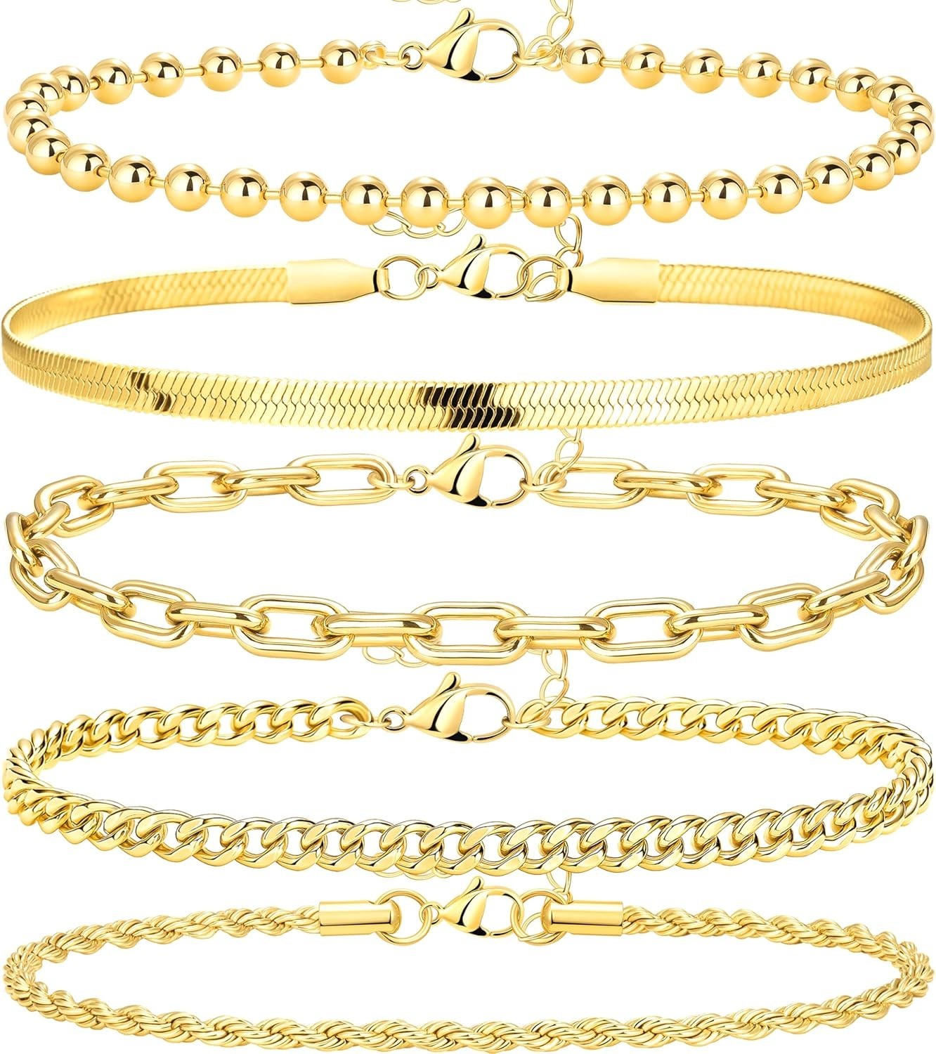 Non-Tarnish Gold Stackable Bracelets – 5 Unique Styles for Every Occasion