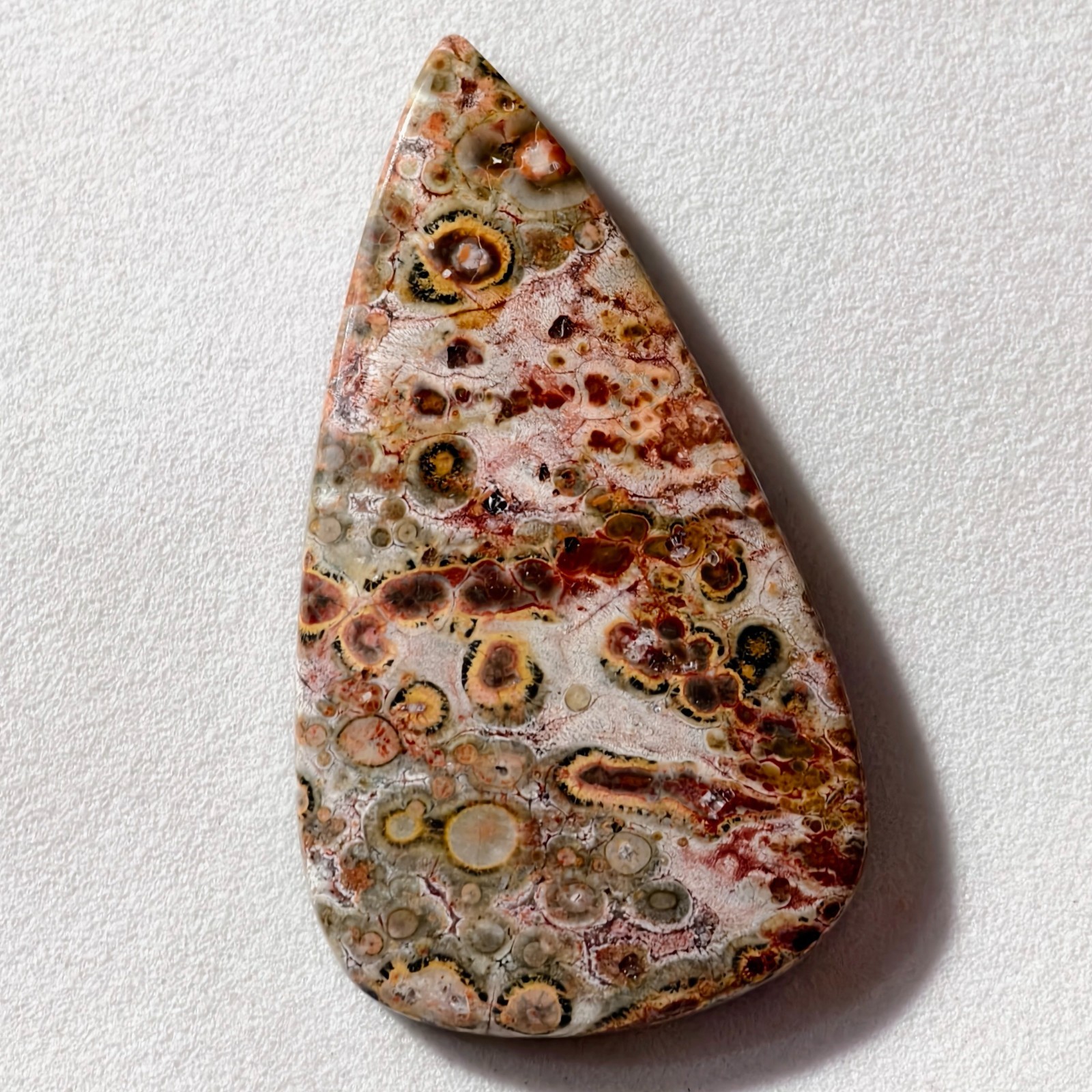 25 Cts Natural Leopard Skin Jasper Cabochon Gemstone 39×21.9×4.7 MM