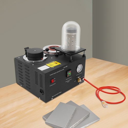 2KG Jewelry Lost Wax Cast Combination Vacuum Casting Melting Machine 1/3 HP 4CFM
