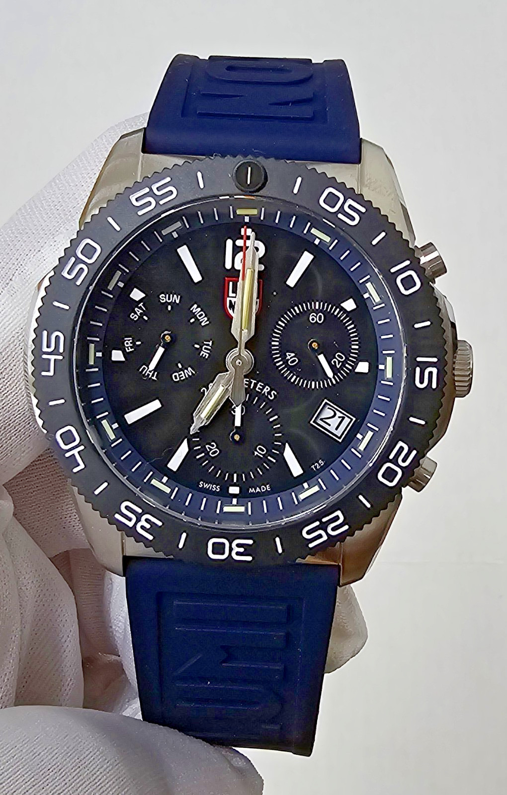 Luminox Pacific Diver Chronograph 44mm Black Dial Rubber Men’s Watch XS.3143