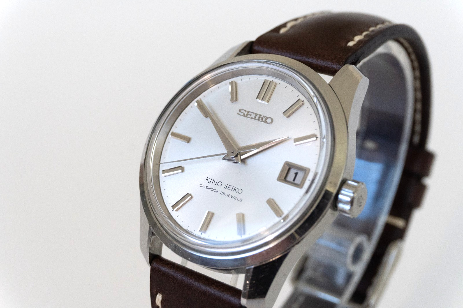 1966 Vintage King Seiko 44KS 4402-8000 Watch – Handmade Buttero Leather Strap